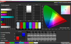 CalMAN - colour space "Vivid" (Standard, sRGB)