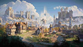 The Castle faction city in Heroes of Might and Magic III Remake.