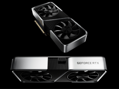 A rendered image of the GeForce RTX 3060 Founders Edition GPU