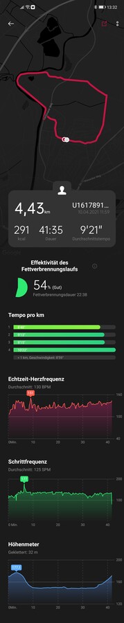 Fat-burning run app log