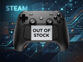 Steam Controller shown with out of stock sign