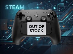 Steam Controller shown with out of stock sign