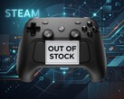 Steam Controller shown with out of stock sign