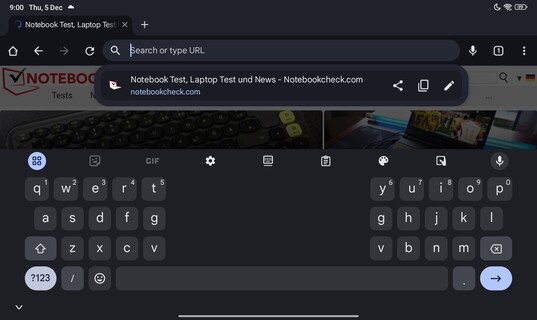Keyboard landscape
