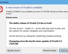 Vivaldi 2.6 update notification (Source: Own)