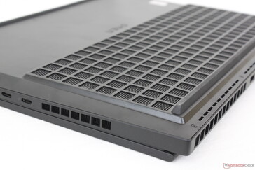 Square ventilation grilles contrast the hexagonal grilles of the Alienware series