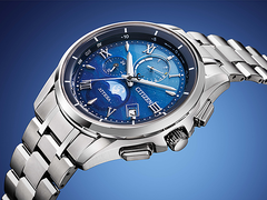 The Citizen Attesa Ever Since Limited Edition features a blue dial inspired by a snow-covered forest at sunrise.