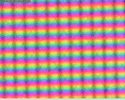 Very grainy subpixels with touch contacts beneath (lines)