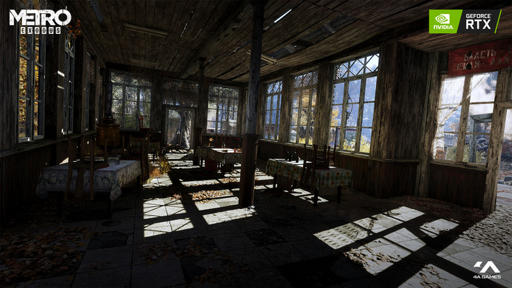 Metro Exodus features raytracing powered by DXR and NVIDIA RTX. (Source: Microsoft)