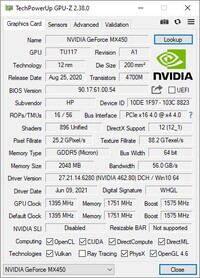 HP Envy 17 cg1356ng - GPUz