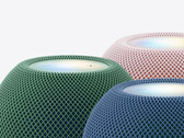 The HomePod mini 2 in three of its five launch colours.