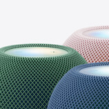 The HomePod mini 2 in three of its five launch colours.