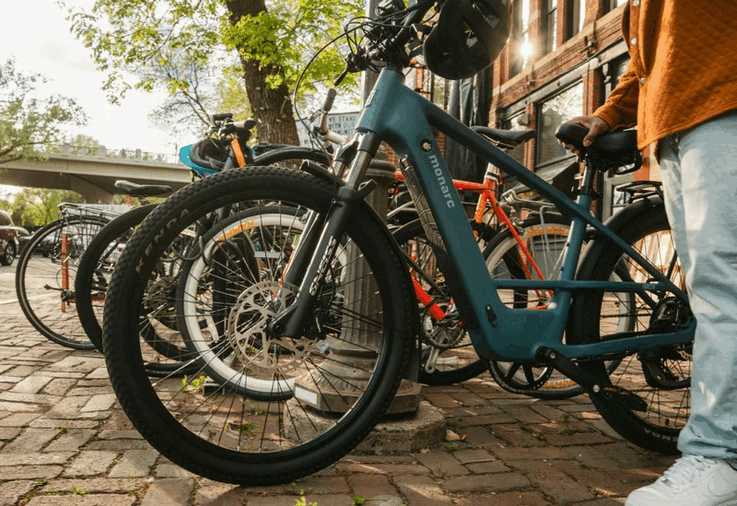 The Monarc Tracer e-bike is available in high-step frame option