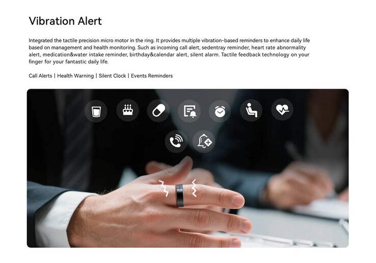 The Vibe is a new smart ring with vibration motor and touch inputs (Image source: Rollme)