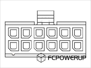 12-pin power connector - Block diagram. (Image Source: FCPOWERUP)