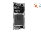 The S23 Ultra, under imaging. (Source: iFixit via YouTube)