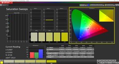 CalMAN saturation (profile: AdobeRGB, target color space: AdobeRGB)