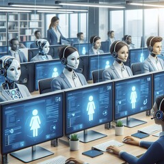 Bad bots are increasingly attacking customer service call centers. (Image source: MS Bing/DALL-E 3)