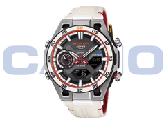 The new Casio Edifice ECB-2300HR-1A (pictured) has a tachometer-like subdial at the 9 o’clock position. (Image source: Casioblog)
