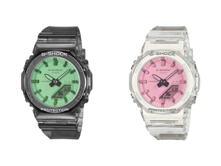 The Casio G-Shock GMA-P2100SR-1A and GMA-P2100SR-7A watches
