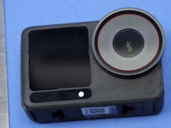 A DJI Osmo Action 6 prototype from the front. (Image source: FCC)
