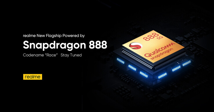 The Realme 'Race' will be one of the first smartphones with a Snapdragon 888 SoC. (Image source: Realme)