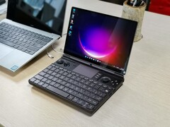 The GPD Win Max 2 has a backlit keyboard, a trackpad and controller buttons. (Image source: GPD)