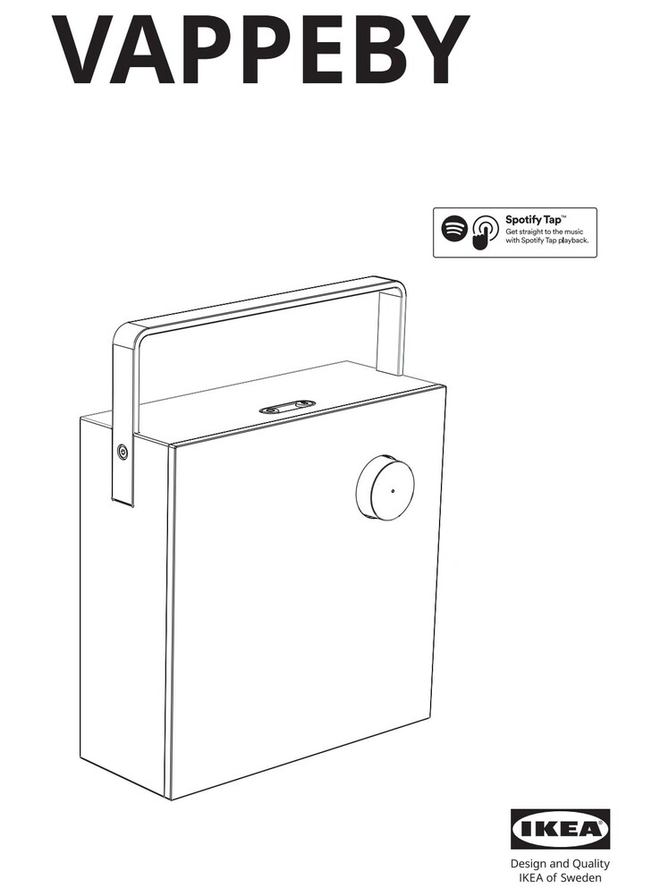 An FCC filing for the new square IKEA VAPPEBY Bluetooth speaker shows its appearance. (Image source: IKEA)