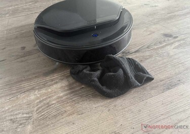 Many obstacles proved too much for the robot vacuum—it even moved a sock that was lying around.