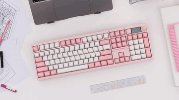 ND104 wireless mechanical keyboard in pink. (Image source: Chilkey)