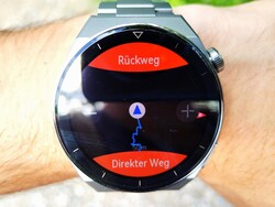 In training, the Huawei smartwatch offers return path navigation