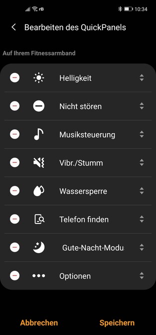 QuickPanel configuration