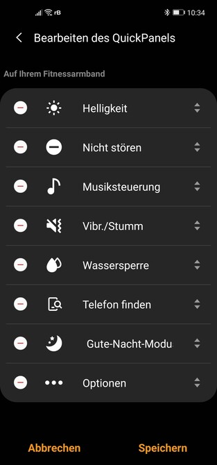 QuickPanel configuration