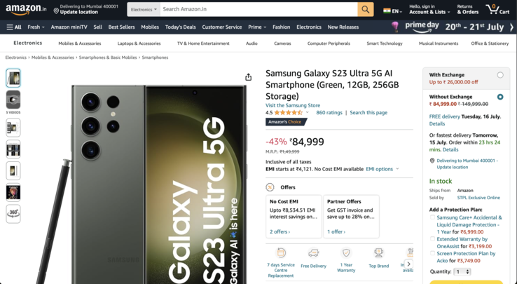 Samsung is offering a 43% discount on the device launch price (Source: Amazon)