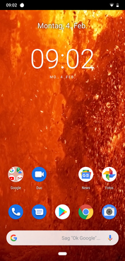 Default home screen