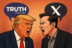 Trump and Musk are now slandering each other on their social network platforms. (Image source: AI generated)