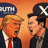 Trump i Musk oczerniają się nawzajem na swoich platformach społecznościowych. (Źródło obrazu: wygenerowane przez AI)