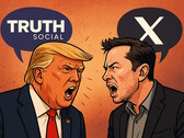 Trump and Musk are now slandering each other on their social network platforms. (Image source: AI generated)