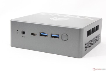 Front: Reset button, 3.5 mm headset, USB-C w/ Power Delivery + DisplayPort, 2x USB-A 3.0, Power button
