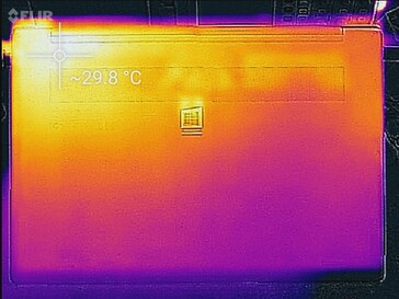 Thermal profile, idle (underside)