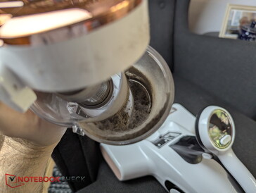 Empty out dust and other particles and wash the container