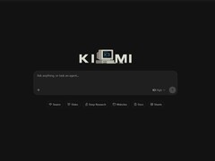 Home screen of the Kimi web interface with input field and K3 logo