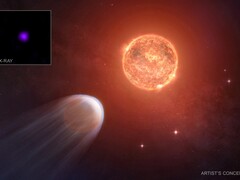 A conceptual image of planet TOI 1227 b and its star (Image source: NASA, CXC, SAO, and M. Weiss; cropped)