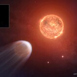 Koncepcyjny obraz planety TOI 1227 b i jej gwiazdy (źródło obrazu: NASA, CXC, SAO i M. Weiss; wykadrowane)