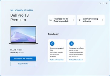 Dell Command home screen