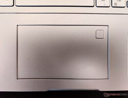 The touchpad houses a fingerprint reader