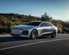 The front of the now sighted Audi A6 e-tron electric sedan received a few design changes in comparison to the concept car (Image: Audi)