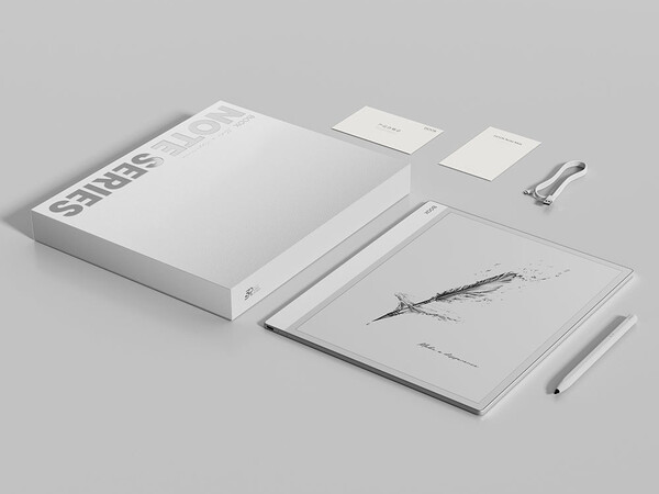 The BOOX Note Max will come with a stylus and USB cable. (Image source: BOOX)