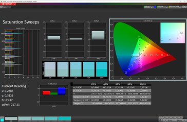 Saturation (LCD effect: Warm Color; target color space: sRGB)