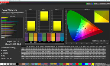 Colors (Contrast Mode: Automatic, Color Mode: Warm, Target Color Space: sRGB)